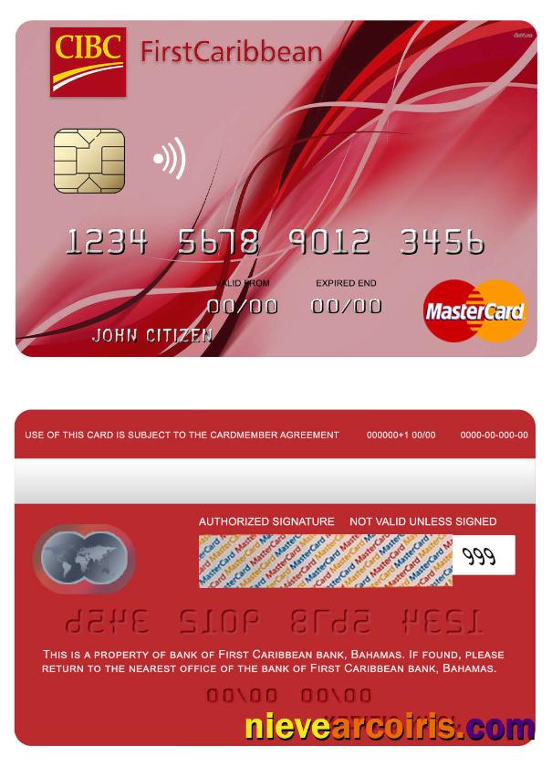 Bahamas FirstCaribbean International bank mastercard